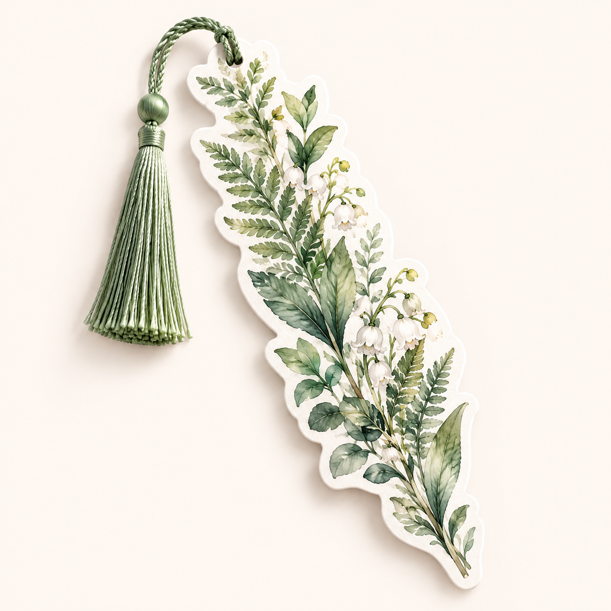 Keaiwllq™ MeadowShape Hand-Painted Watercolor Bookmark – Original Die-Cut Nature Art Page Marker