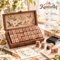 Keaiwllq™ PetiteType Mini Alphabet Stamp Set – A–Z Letter Stamps for Journaling, Scrapbooking & Card Making