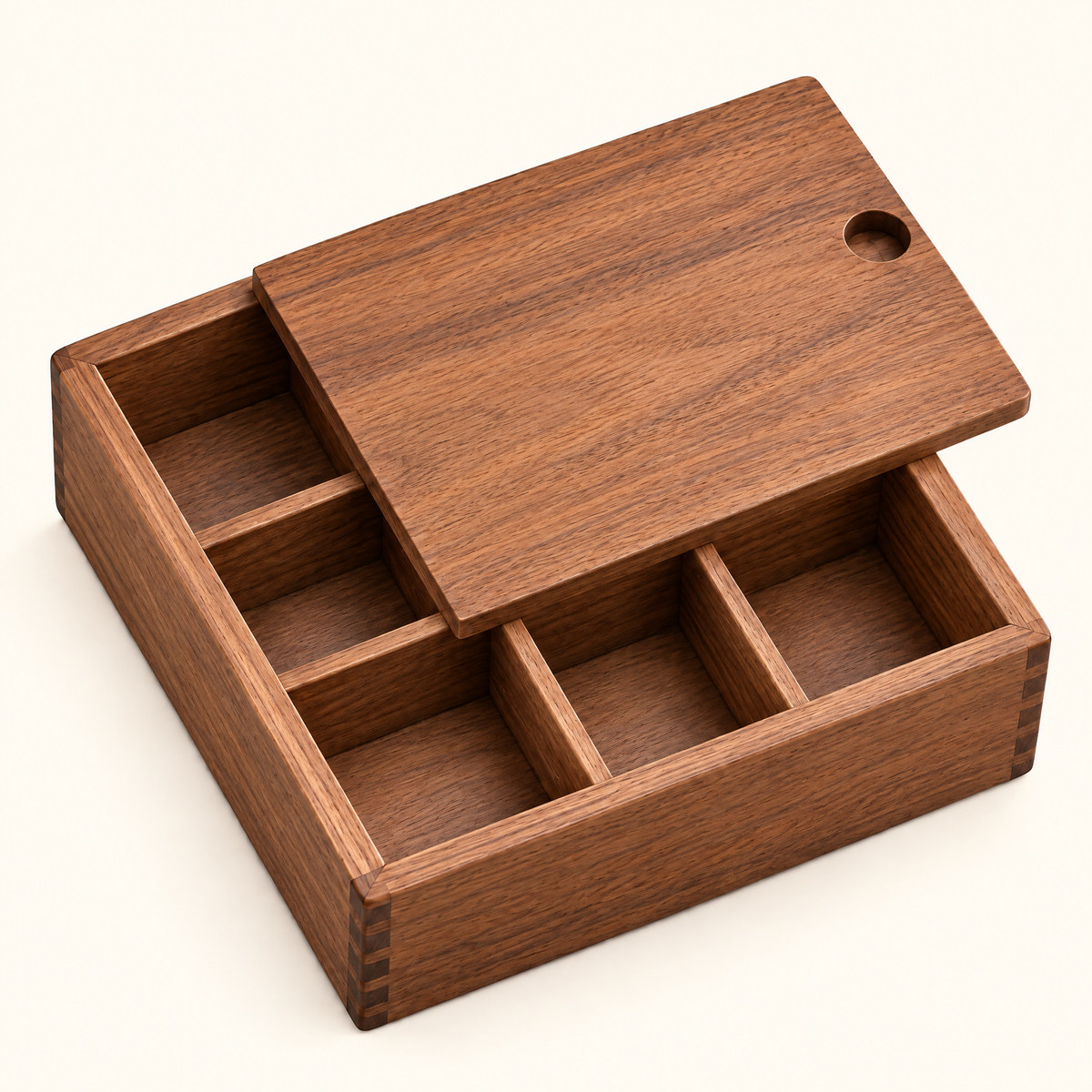 Keaiwllq™ TinyKeep Small Wooden Storage Box – Sliding Lid Organizer for Push Pins, Paper Clips & Tiny Craft Supplies